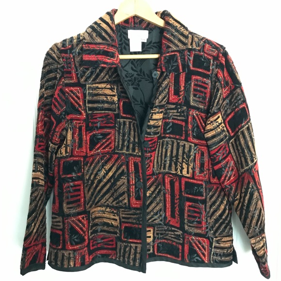 Vintage Geometric Shimmer Jacket - Picture 6 of 9